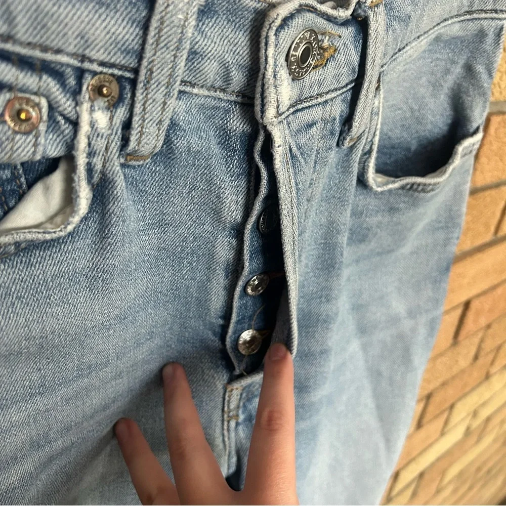 RE/DONE Originals 70s Stove Pipe in Light Destroyed 20 - Straight Leg Size 26 - Picture 4 of 11